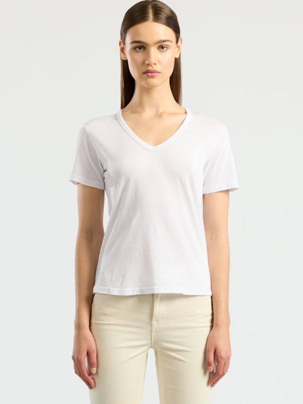 Cotton Citizen White V-Neck T-Shirt Size Large